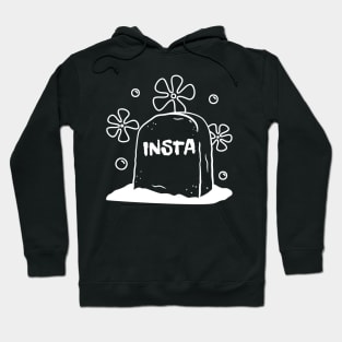 R.I.P. Insta Gravestone Illustration Hoodie